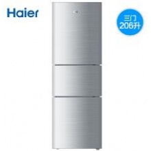Haier/海尔 BCD-206STPA 206升三门冷藏小型家用节能小冰箱软冷冻