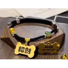 猫狗饰品猫咪宠物狗招财小型犬泰迪犬防走丢名牌刻字手工项圈挂件